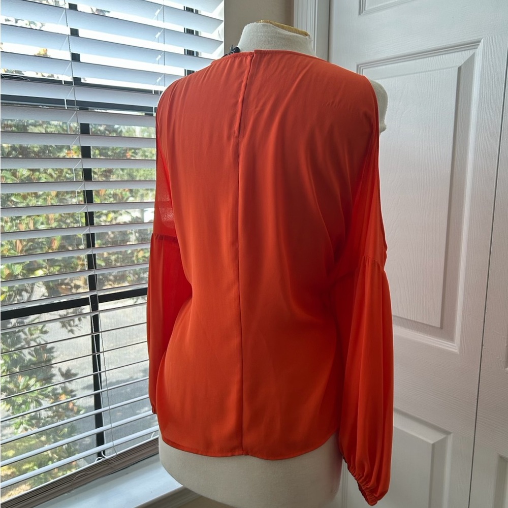 Eloquii Orange Cold Shoulder Blouse – Size 24 - Picture 3 of 6